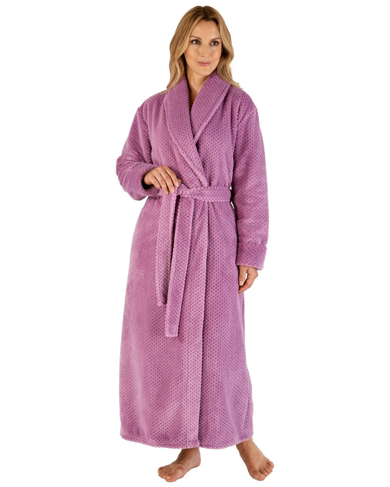 Slenderella Womens 52" Waffle Fleece Wrap Dressing Gown