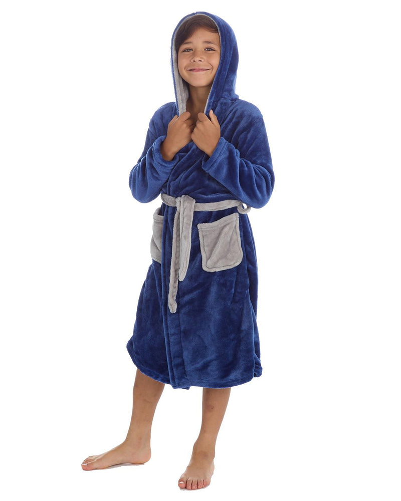 Boys Contrast Polished Fleece Dressing Gown