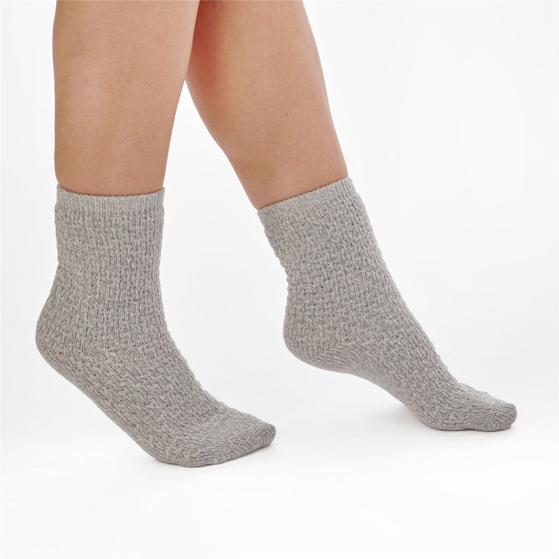 Slenderella Womens Super Soft Marl Bed Socks