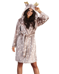 Loungeable Womens Reindeer Dressing Gown