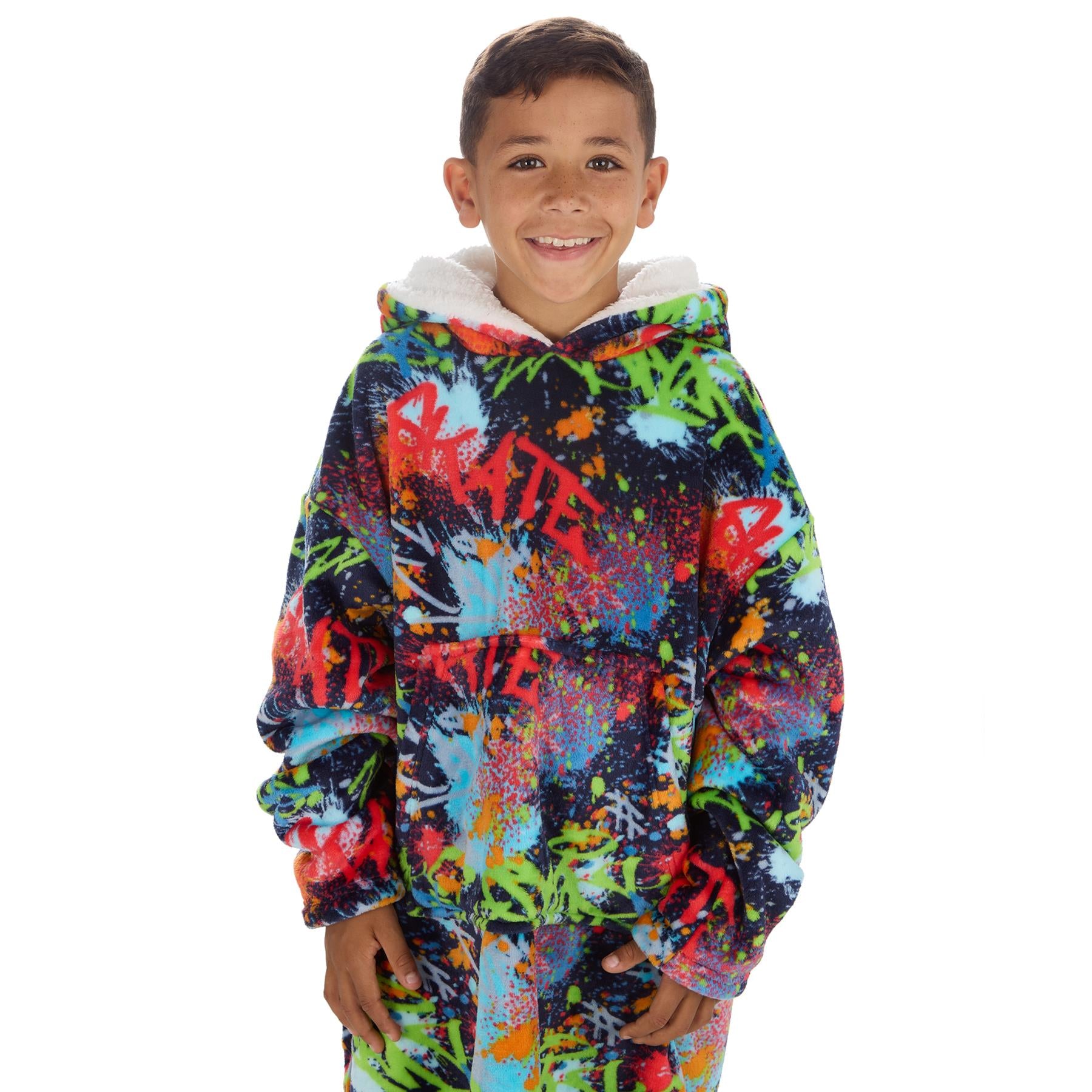 Huggable Kids Graffiti Oversized Snuggle Hoodie