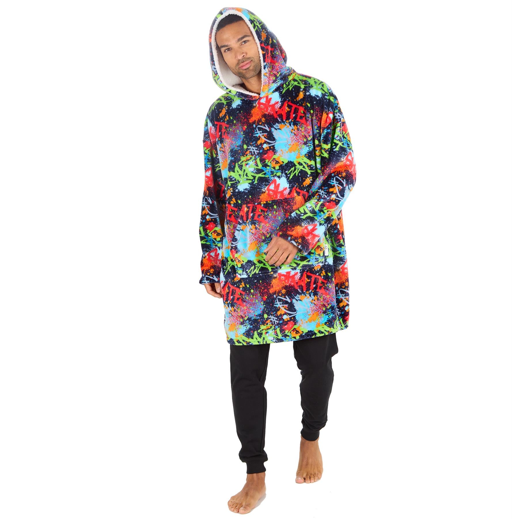 Huggable Adults Oversized Graffiti Snuggle Hoodie