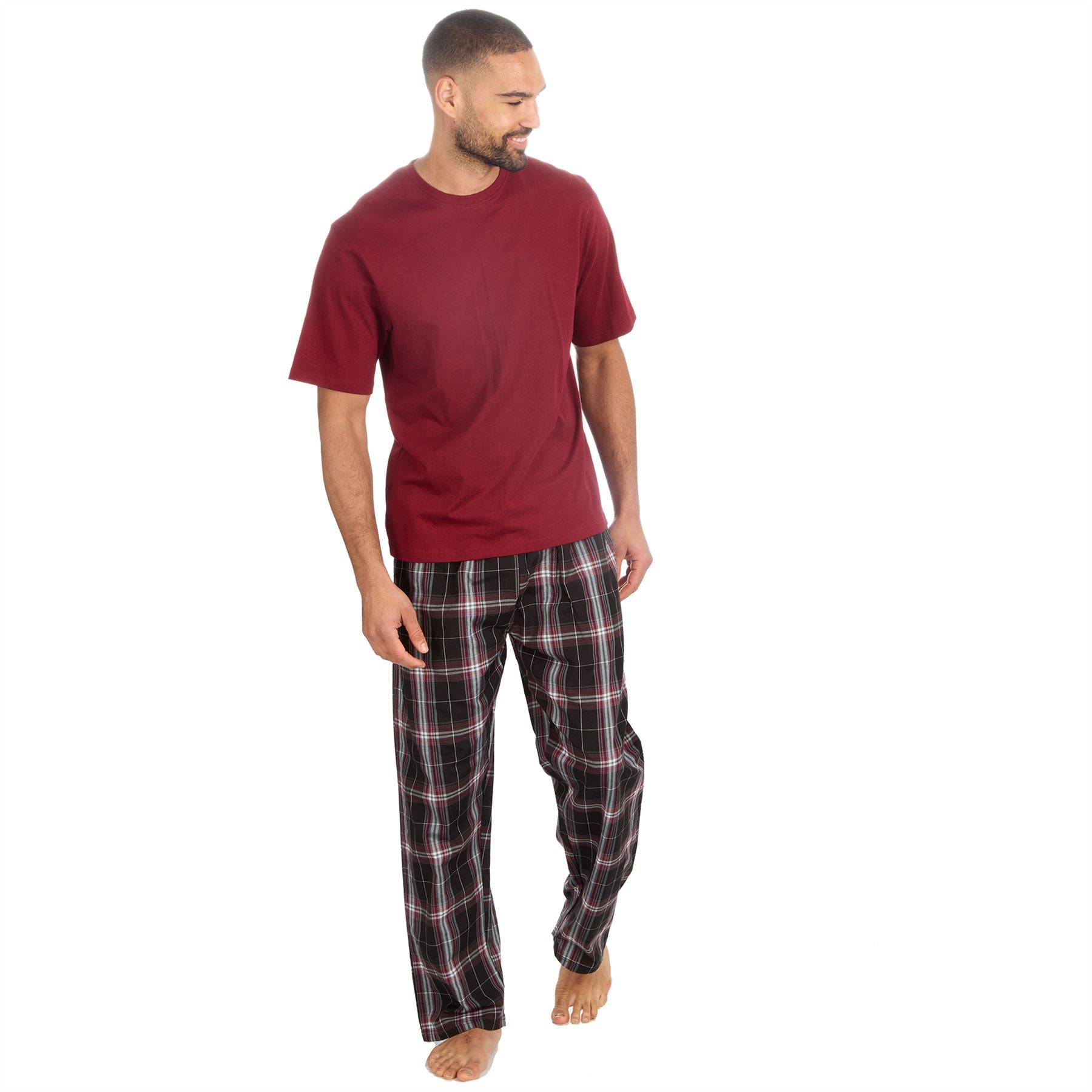 Cargo Bay Mens Short Sleeve Check Pyjamas