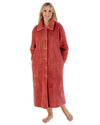 Slenderella Womens 46" Waffle Fleece Button Dressing Gown