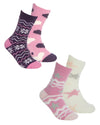 Forever Dreaming 4 Pack Womens Fairisle Cosy Socks