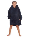 Huggable Kids Plain Oversized Fleece Hoodie