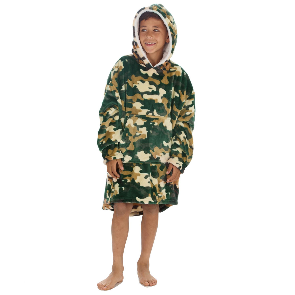 Huggable Boys Camo Oversized Snuggle Hoodie