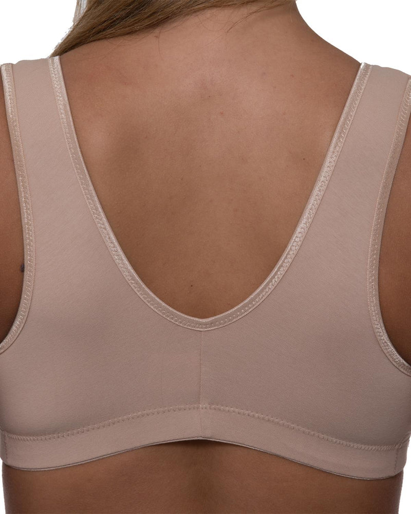 Gemm Womens Cotton Front Fastening Wireless Bra