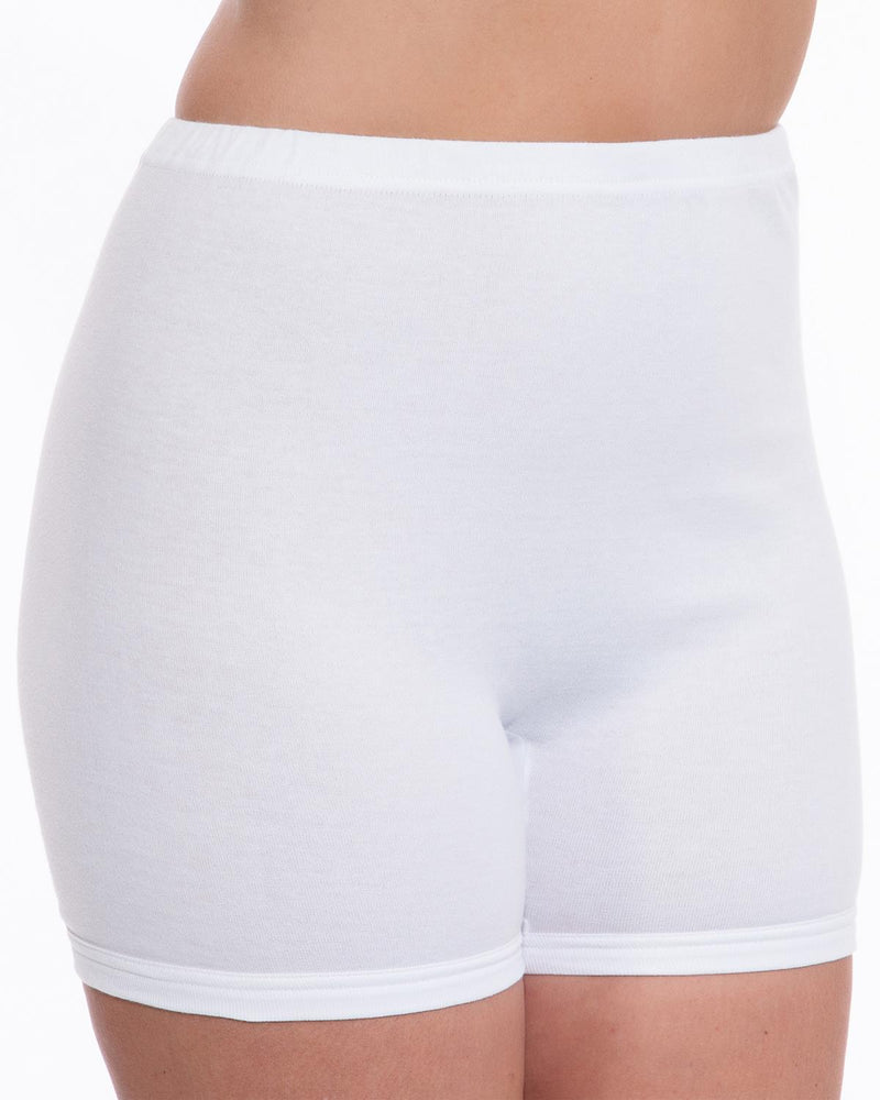 Womens 3 Pack White 100% Cotton Interlock Pantees