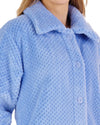 Slenderella Womens 46" Waffle Fleece Button Dressing Gown