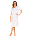 La Marquise Womens Emily Dot Short Sleeve Woven Nightdress