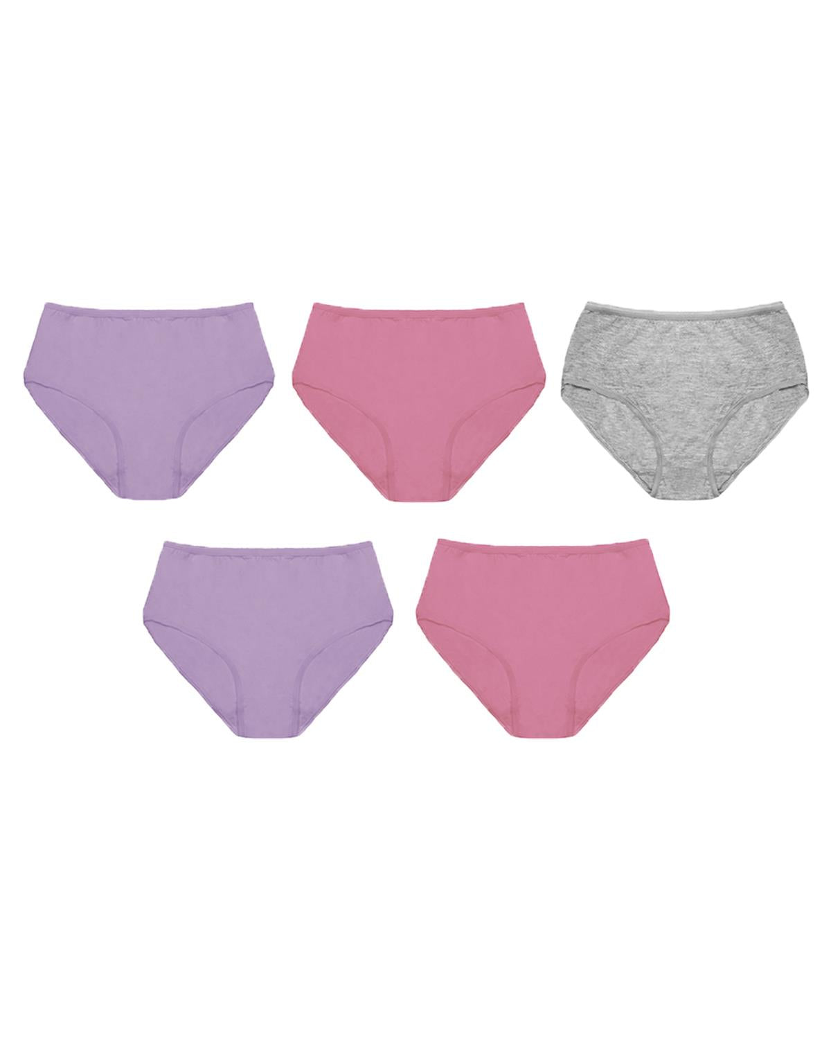 Anucci Womens 5 Pack Pink Mix Midi Briefs