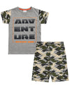 Boys Jersey Camo Adventures Short Pyjamas