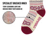 Bramble Womens Pink Fairisle Thermasock