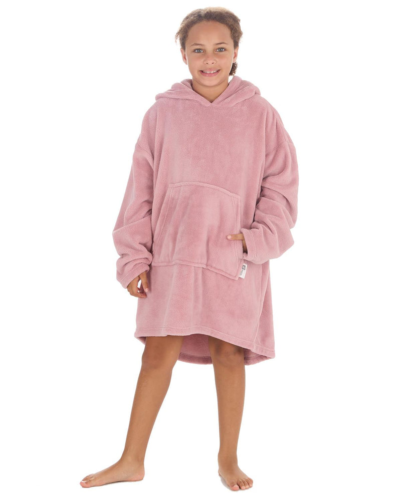 Huggable Kids Plain Oversized Fleece Hoodie