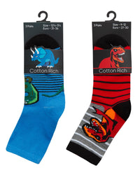 6 Pairs Boys Dinosaur Ankle Socks