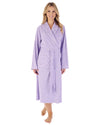 Slenderella Womens Floral Embossed Shawl Collar Dressing Gown