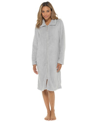 Undercover Womens Waffle Fleece Zip Dressing Gown