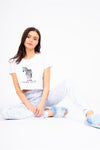 Loungeable Womens Blue Zebra Pyjamas