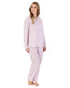 Slenderella Womens Ditsy Floral Long Sleeve Cotton Pyjamas