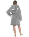 Undercover Womens Charcoal Sherpa Dressing Gown