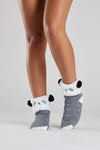 Loungeable Womens Panda Sherpa Lined Cosy Socks