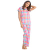 Forever Dreaming Womens Check Print Button Pyjamas