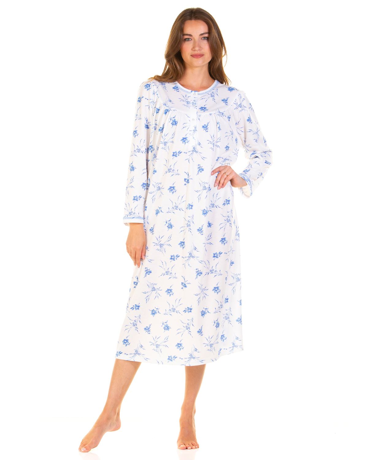 La Marquise Womens Two Flowers Cuddleknit Nightie