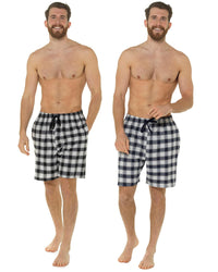 Foxbury Mens 2 Pack Woven Lounge Shorts