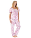 Slenderella Womens Floral Jersey Pyjamas