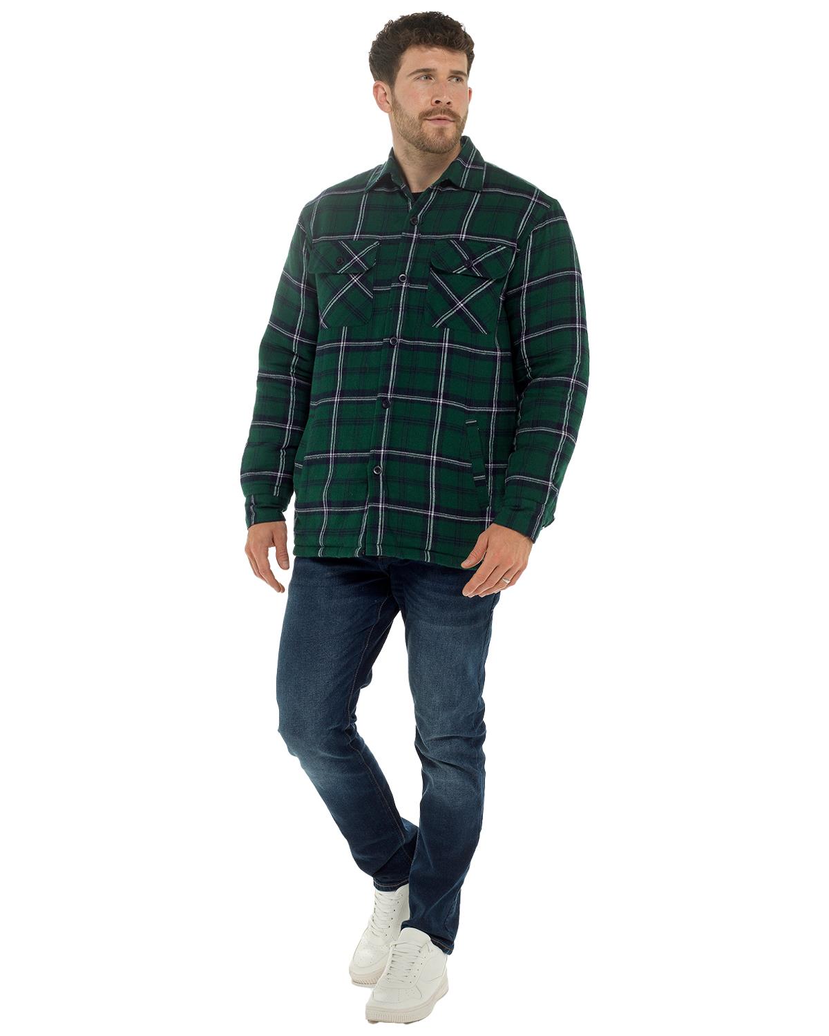 Storm Ridge Mens Quilt Lined Check Jacket