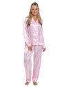 Slumber Hut Womens Satin Button Pyjamas