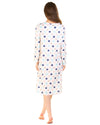 Sue Marks Womens Misty Dots Long Sleeve Nightie