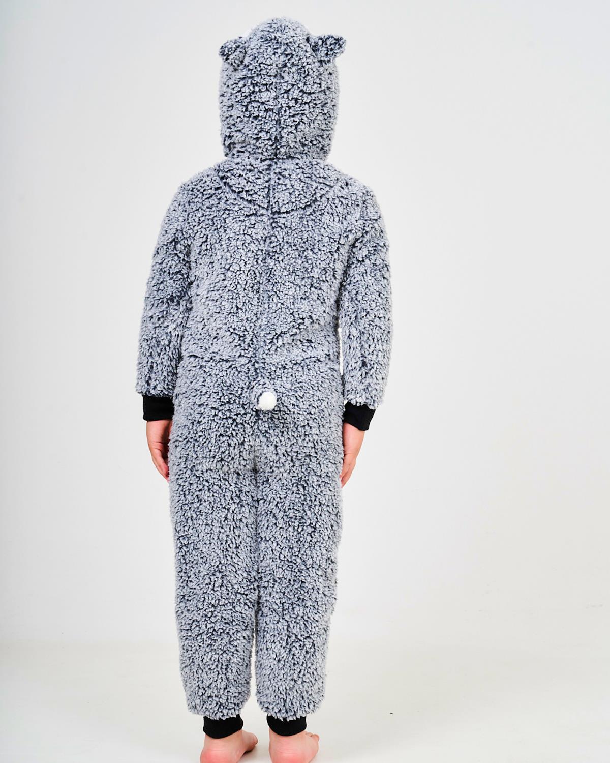 Kids Grey Wolf Onesie