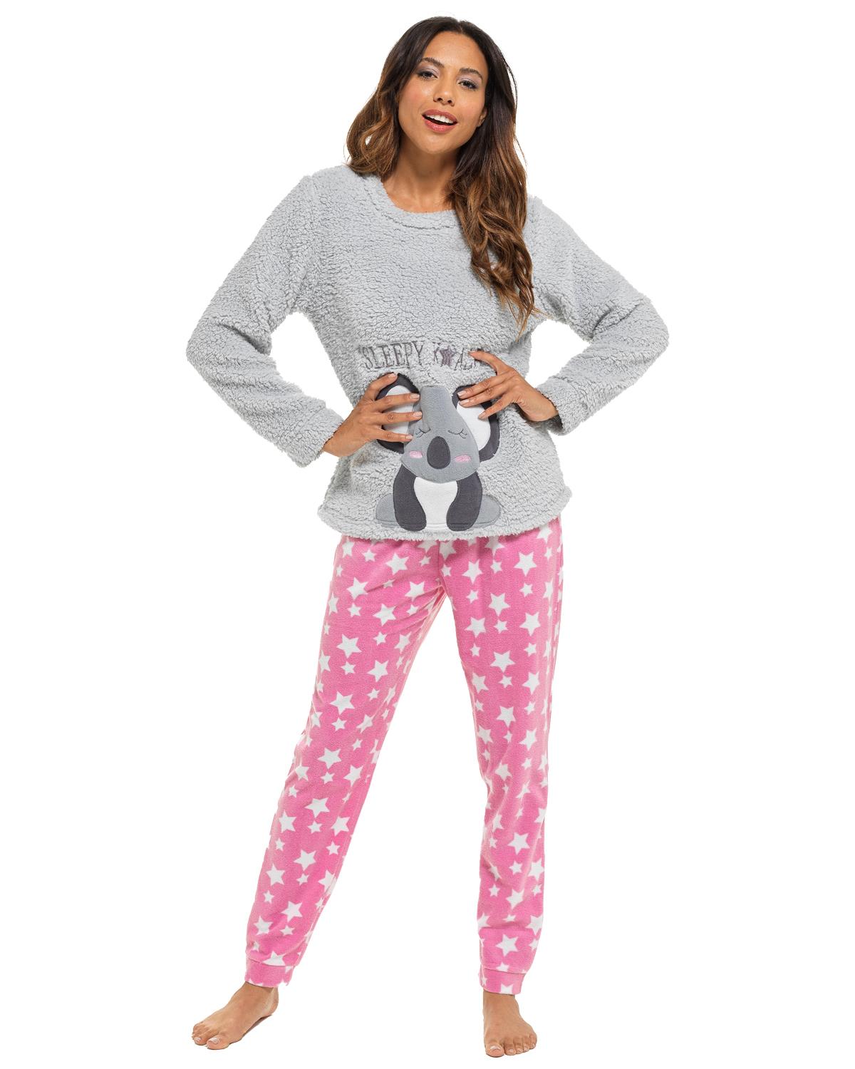 Womens Sleepy Koala Fleece Pyjamas