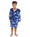 Boys Blue Shark Camo Dressing Gown