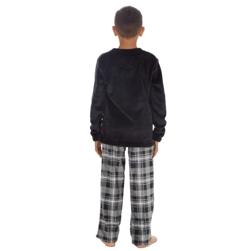 Cargo Bay Boys Polished Fleece Check Pyjamas