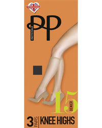 Pretty Polly Womens 3 Pack Everyday 15 Denier Knee Highs