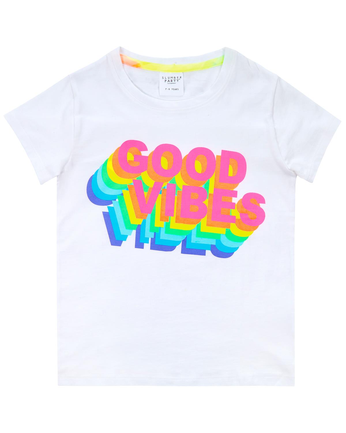 Girls Bright Good Vibes Tie Dye Pyjamas