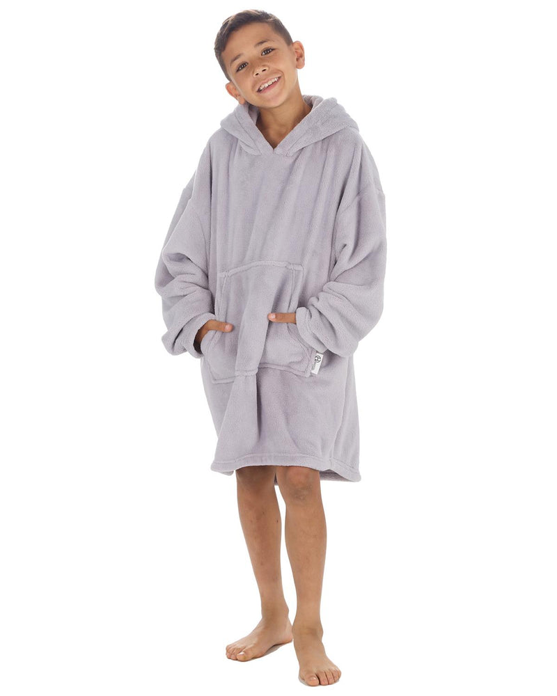 Huggable Kids Plain Oversized Fleece Hoodie