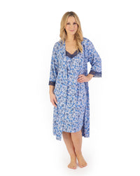 Gaspé Womens Supersoft Floral Kimono Robe