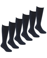 6 Pairs Kids Bamboo Knee High Socks