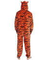 Mens Novelty Orange Tiger Fleece Onesie