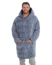 Huggable Mens Sherpa Fleece Oversized Blanket Hoodie