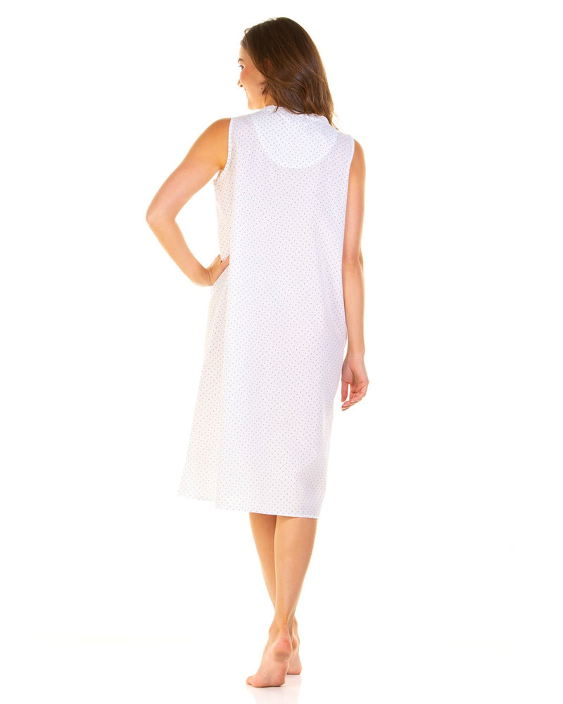 La Marquise Womens Emily Dot Sleeveless Woven Nightdress