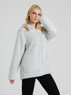 Pistachio Womens Grey Snowtip Fleece Zip Jacket