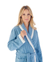 Slenderella Womens Contrast Trim Towelling Dressing Gown