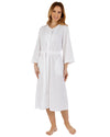 Slenderella Womens 45" Waffle Knit Button Dressing Gown