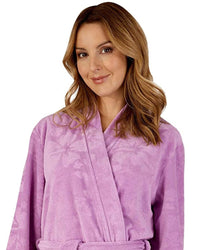 Slenderella Womens 38" Floral Embossed Dressing Gown