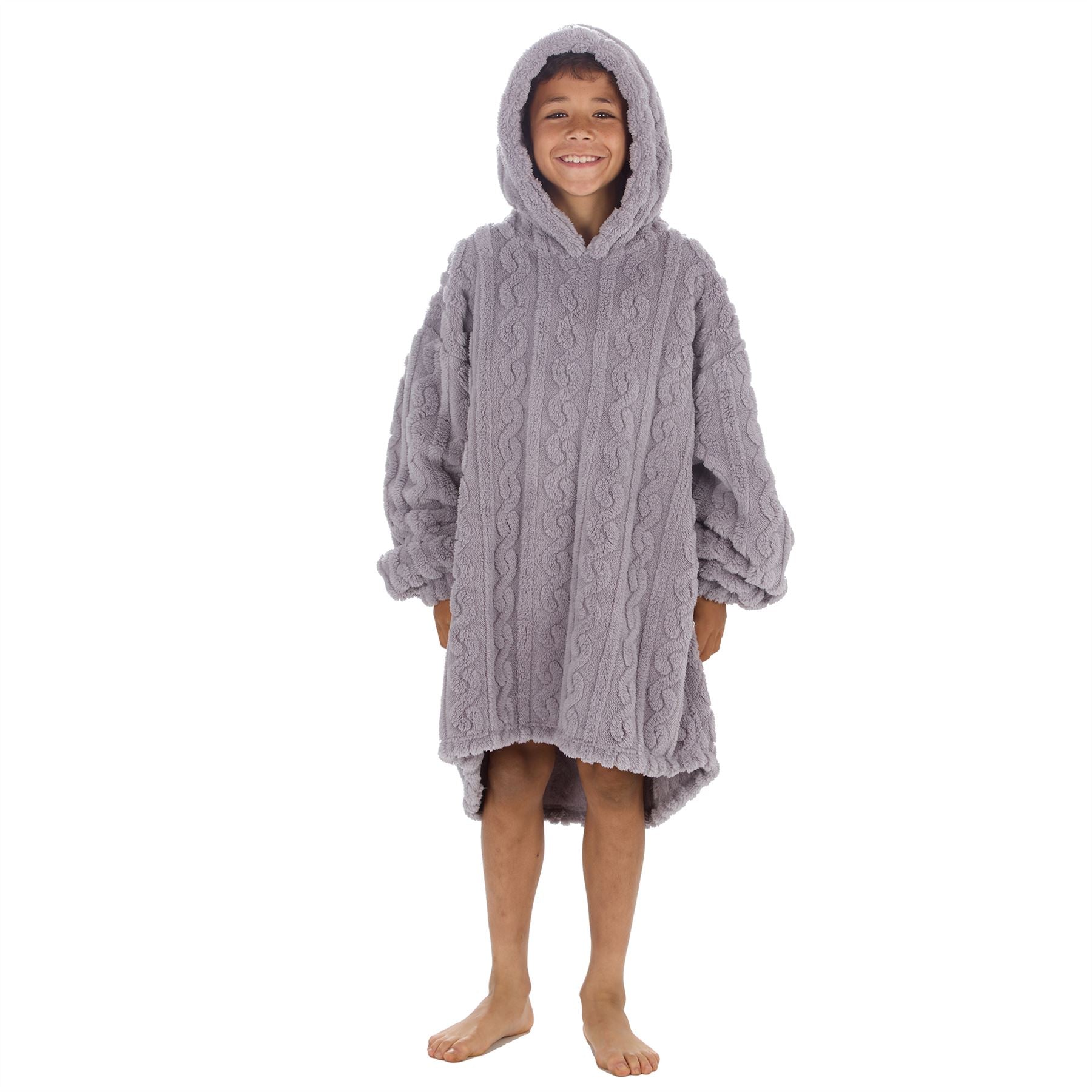 Huggable Kids Sherpa Cable Fleece Snuggle Hoodie